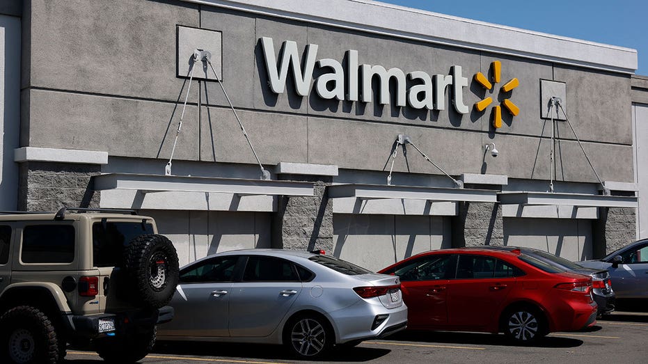 SAN LEANDRO, CALIFORNIA - APRIL 09: A view of a Walmart store on April 09, 2025 in San Leandro, California. Walmart is pulling its first-quarter earnings estimates as President Donald Trump’s new tariffs could impact its profits in the first quarter. (Photo by Justin Sullivan/Getty Images)