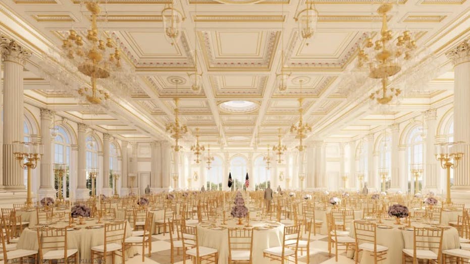 A rendering of the new White House ballroom.