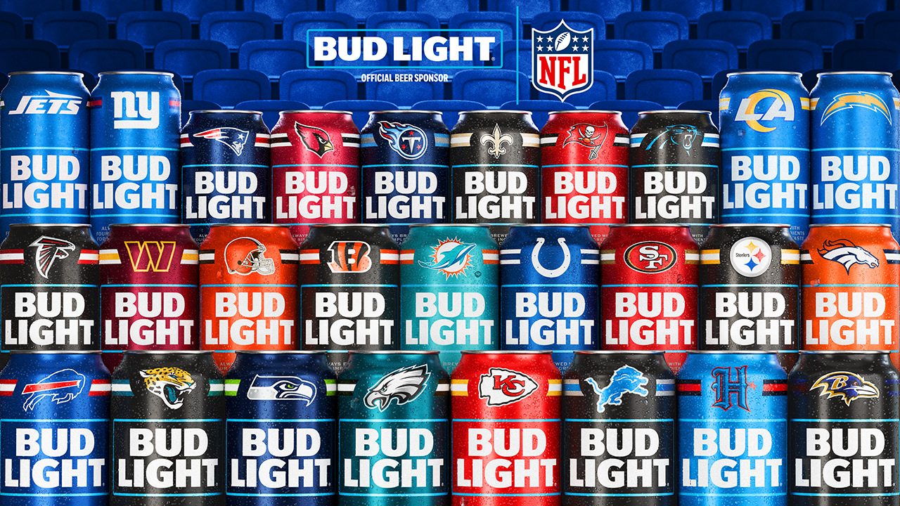 Bud Light re-launches NFL team cans with weekly prize giveaway campaign for 2025 football season