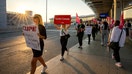 Air Canada flight attendants and supporters during a strike at Toronto Pearson International Airport in Mississauga, Ontario, Canada, on Saturday, Aug. 16, 2025.  - Fox Business News