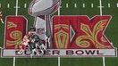 Feb 9, 2025; New Orleans, LA, USA; A general view as players from the Philadelphia Eagles and Kansas City Chiefs push in the first quarter during Super Bowl LIX at Caesars Superdome. - Fox Business News