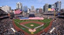 A general view of at Petco Park during the playing of the national anthem before the game between the San Diego Padres and the San Francisco Giants.  - Fox Business News