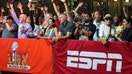Fans cheer at an ESPN broadcast ahead of Super Bowl LIX between the Kansas City Chiefs and the Philadelphia Eagles on February 7, 2025, in New Orleans, LA.  - Fox Business News