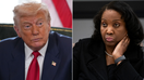 A side by side image of President Donald Trump and Federal Reserve Governor Lisa Cook  - Fox Business News