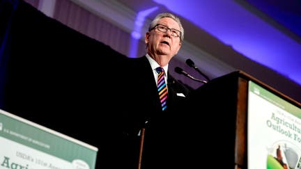 Jeffrey Schmid, president and chief executive officer of the Federal Reserve Bank of Kansas City, speaks during the USDA 101st Annual Agricultural Outlook Forum in Arlington, Virginia, US, on Thursday, Feb. 27, 2025. Schmid sounded a warning about rising inflation expectations and concerns over economic growth, cautioning that the US central bank may soon confront both.  - Fox Business News