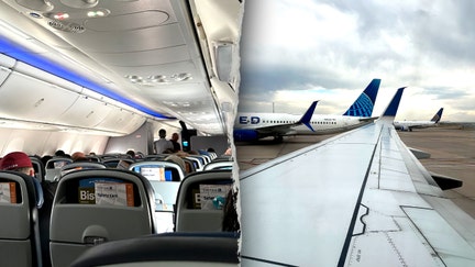 Passengers on a United Airlines aircraft sat on the tarmac at Denver International Airport on Aug. 6, 2025, because of a technical glitch that grounded mainline flights for the airline. - Fox Business News