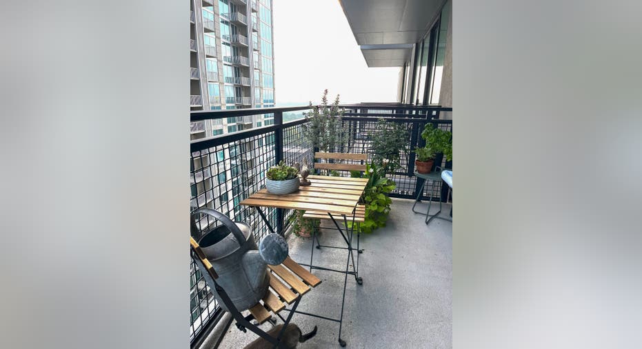 Society Atlanta apartment balcony with plants