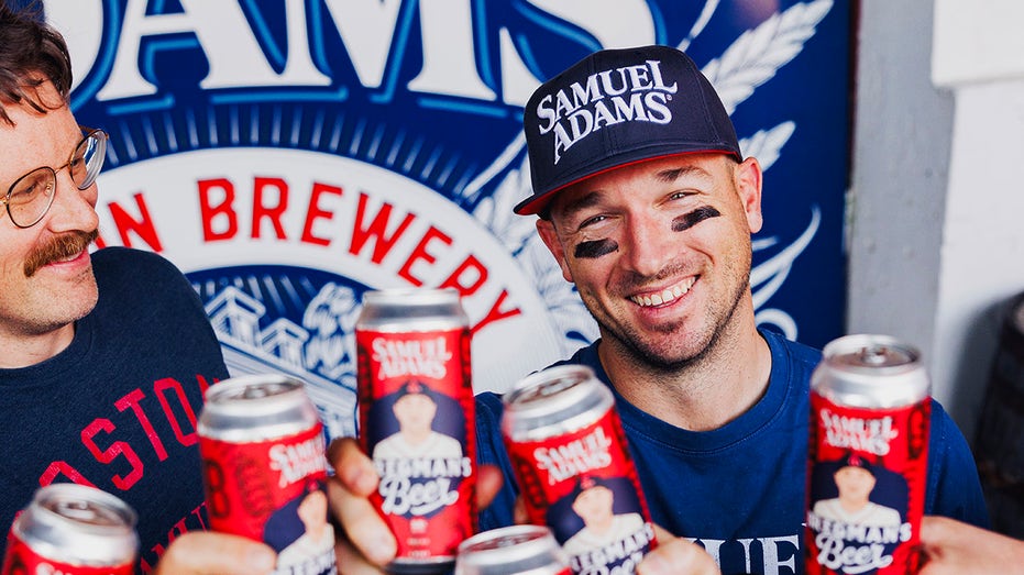 Alex Bregman cheers his new beer with Sam Adams