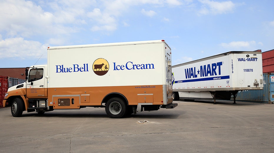 Blue Bell and Walmart trucks