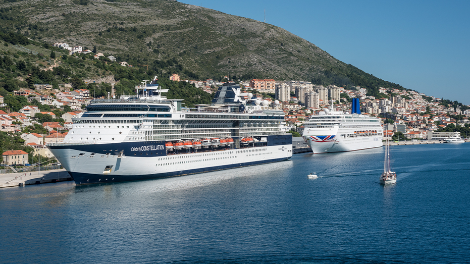 Celebrity tourist ship, constellation, in Croatia