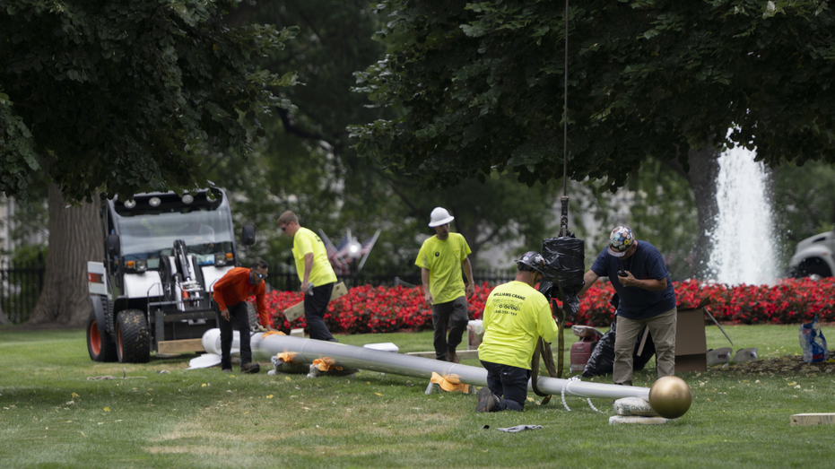 Flag Pole in White House