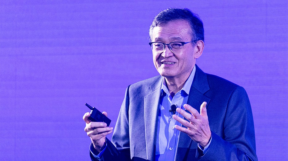 Intel CEO Lip-Bu Tan speaks in news conference in Taiwan