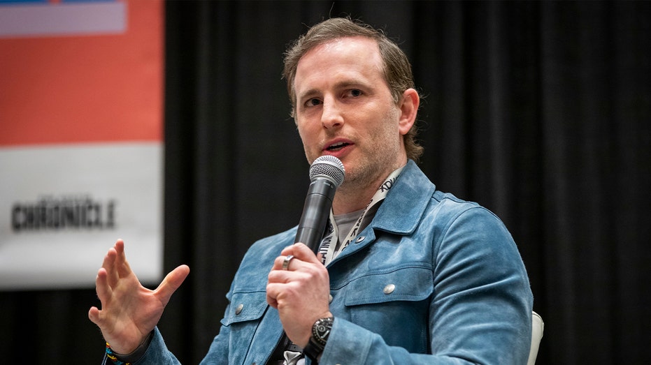 Joe Gebbia speaking during event