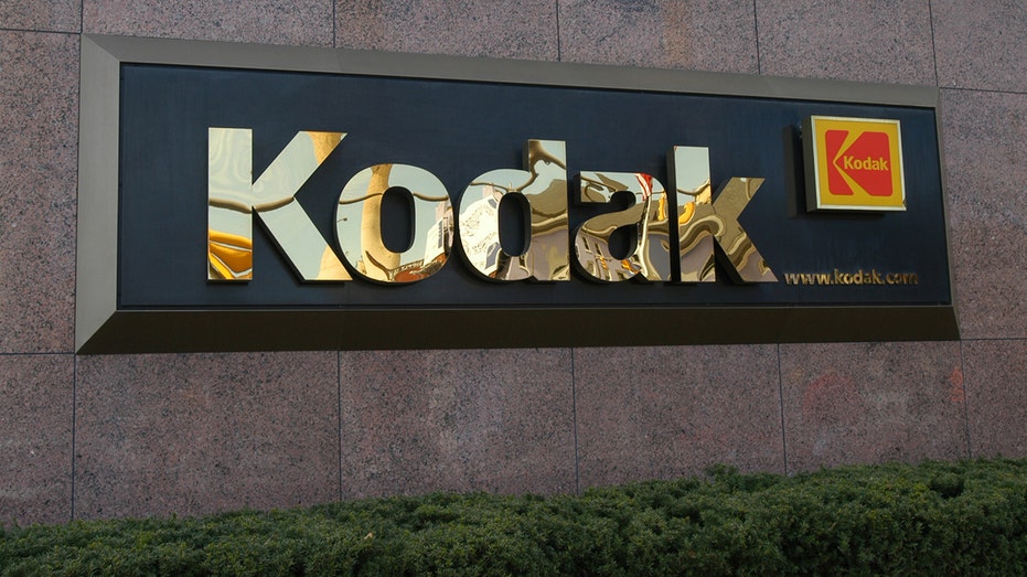 A Kodak logo is seen outside an Eastman Kodak corporate offi