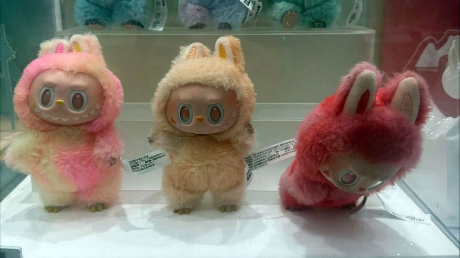 Labubu dolls in a store in New York City.