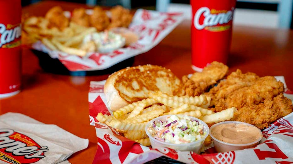 A close up shot of Raising Canes combo meal.