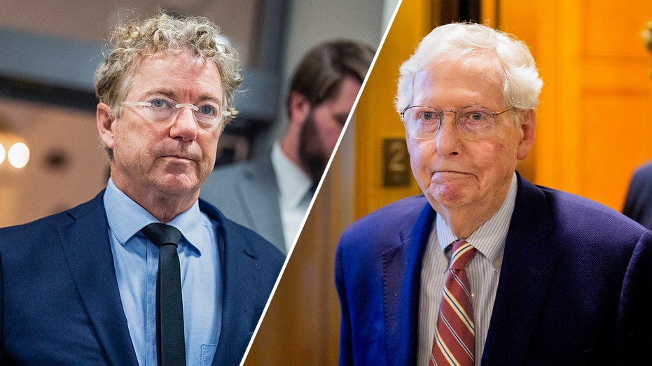 Left: Sen. Rand Paul; Right: Sen. Mitch McConnell