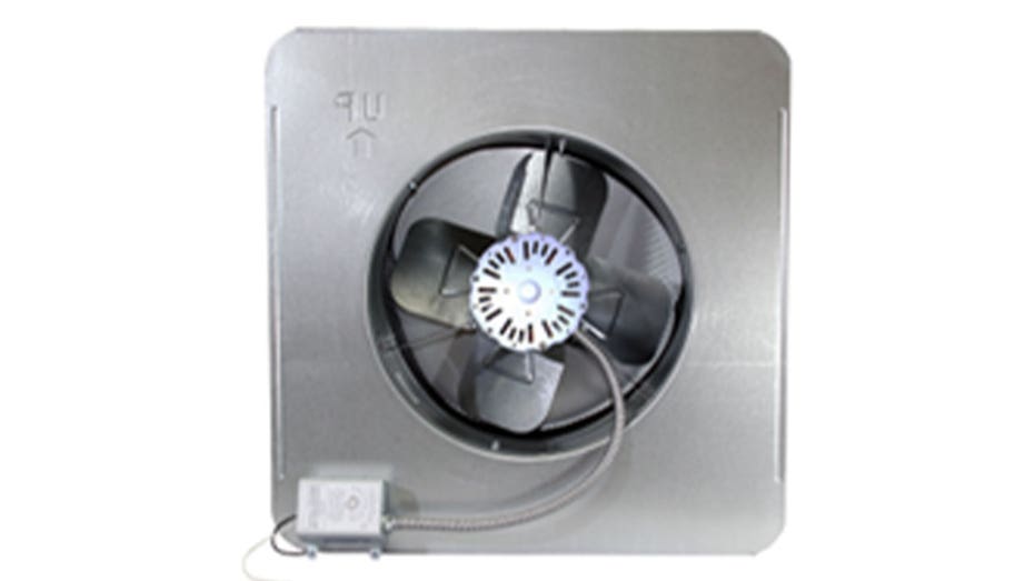 roof-mounted attic fan with recalled electric motor