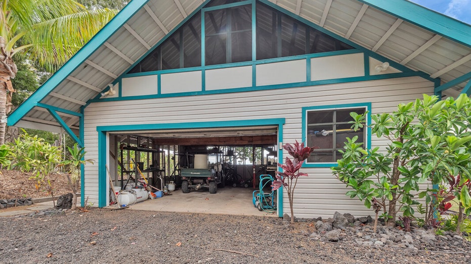 The home's garage can also double as a workspace.