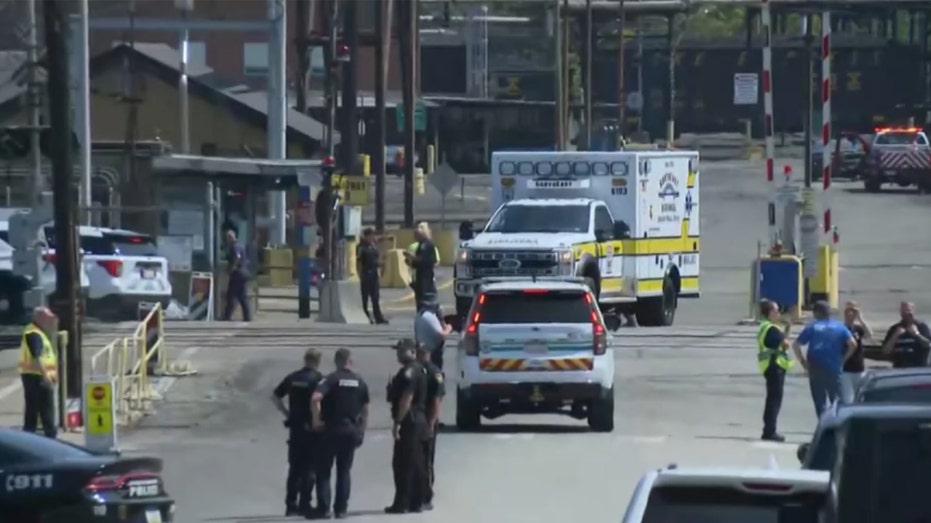 ambulance and police arriving