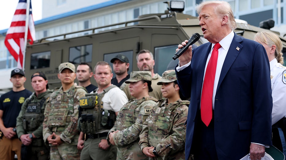 Trump with National Guard