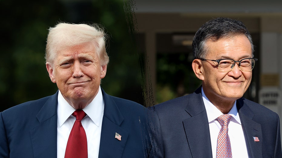 President Donald Trump and Intel CEO Lip-Bu Tan in split-screen image.
