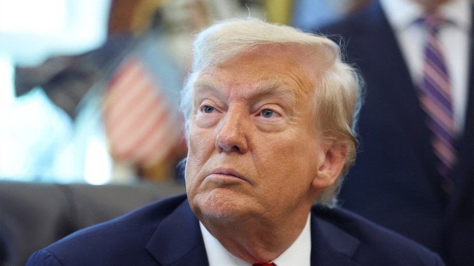 US President Donald Trump is discussing during the signing of executive orders at the White House of Oval Office in Washington, DC, the United States, August 25, 2025.