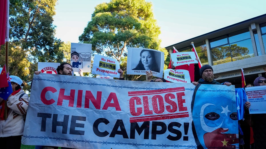 Protest to support the Chinese Uyghurs in Australia 