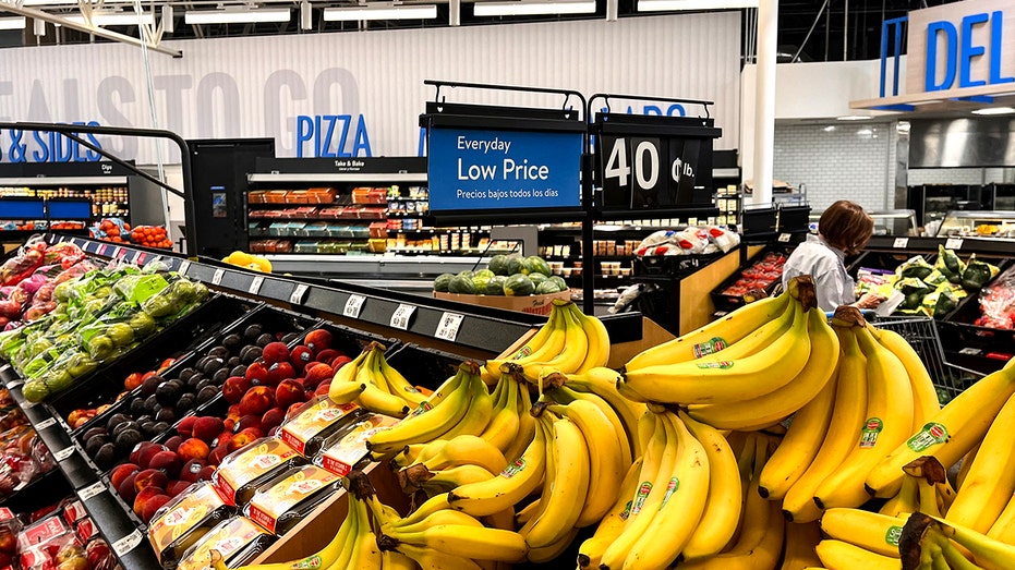 Fruit and vegetables are seen at a Walmart supermarket in Houston, Texas.