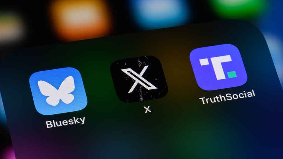 X App on the iphone screen and other social media