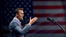 WEST PALM BEACH, FLORIDA—JULY 26: Charlie Kirk, who founded Turning Point USA, speaks before former President Donald Trump's arrival during a Turning Point USA Believers Summit conference at the Palm Beach Convention Center on July 26, 2024 in West Palm Beach, Florida. Trump had earlier in the day met with Israeli Prime Minister Benjamin Netanyahu at Mar-a-Lago.  (Photo by Joe Raedle/Getty Images) - Fox Business News