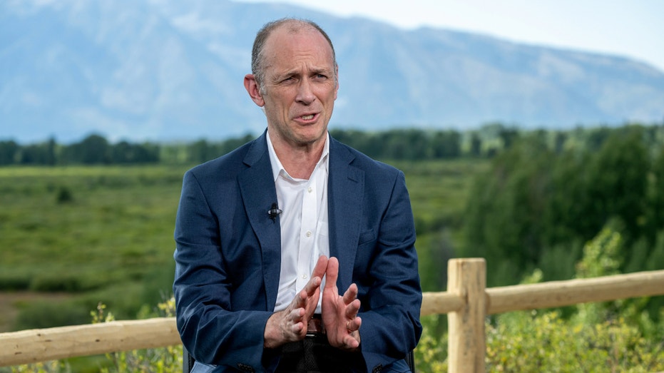 Chicago Federal Reserve President Austan Goolsbee speaks during an interview in Jackson Hole, Wyoming.