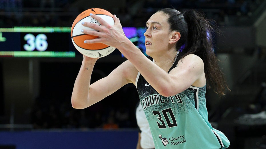 Breanna Stewart competes in a WNBA game