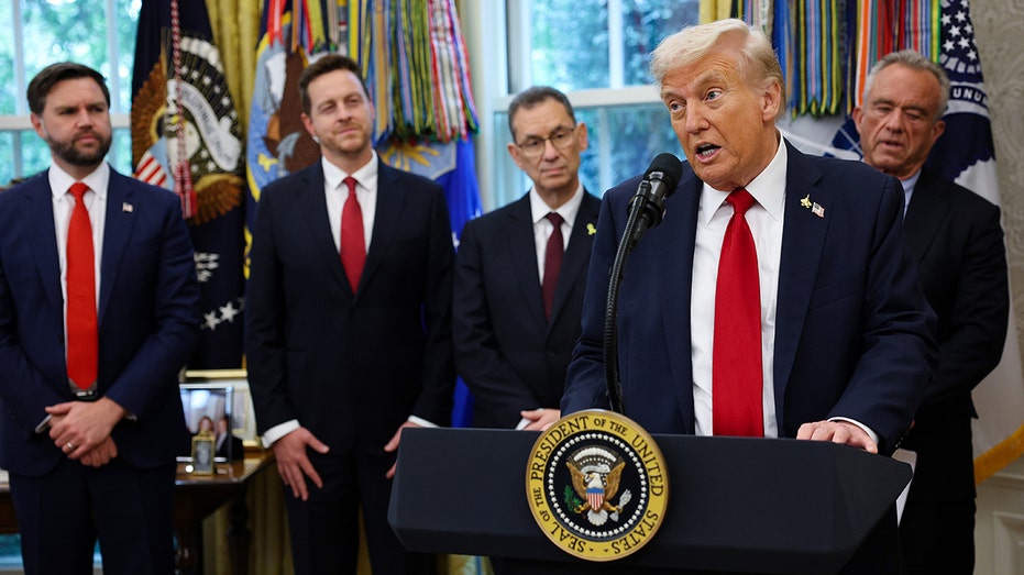 President Donald Trump speaking in Oval Office