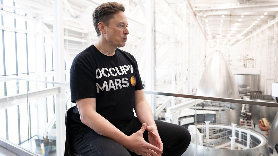 Elon Musk is photographed at Space X in Brownsville, Texas