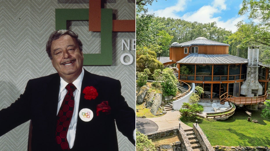 A split of Jackie Gleason and his home, known as "The Mothership."