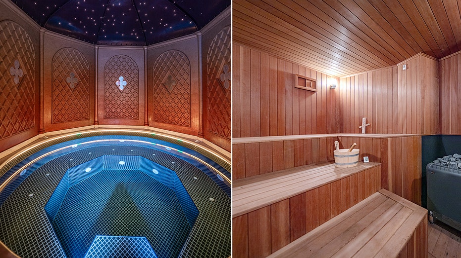Home also boasts for internal spa and sauna.