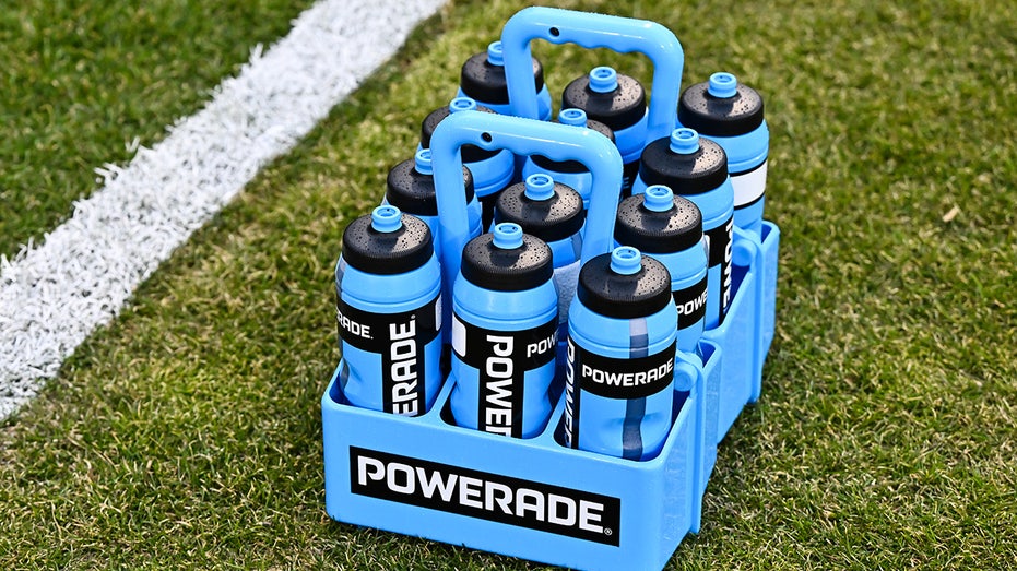 Pack of Powerade water bottles