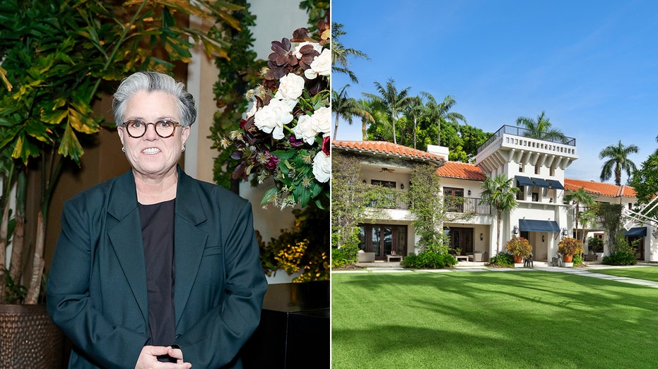 A picture divided into Rosie Odonel and her former home in Miami.