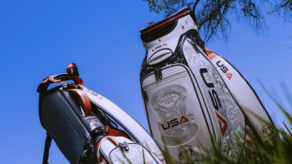 Both Ryder Cup Team bags designed by Swag Golf