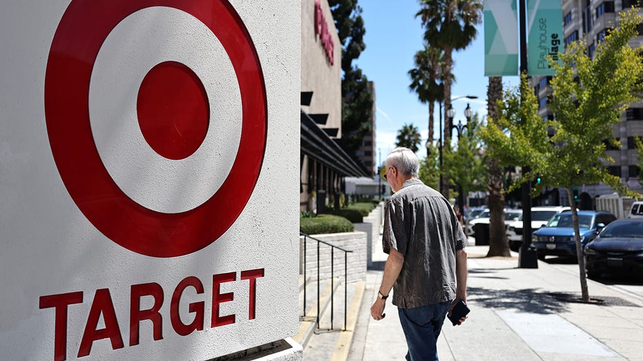 The Target logo is displayed at a Target store on August 20, 2025 in Pasadena, California.