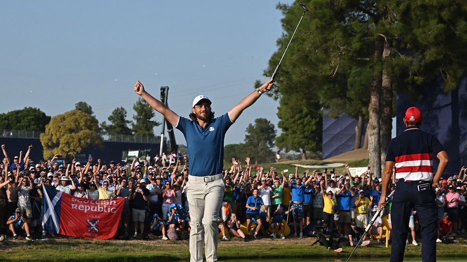Tommy Fleetwood after clinching Ryder Cup.