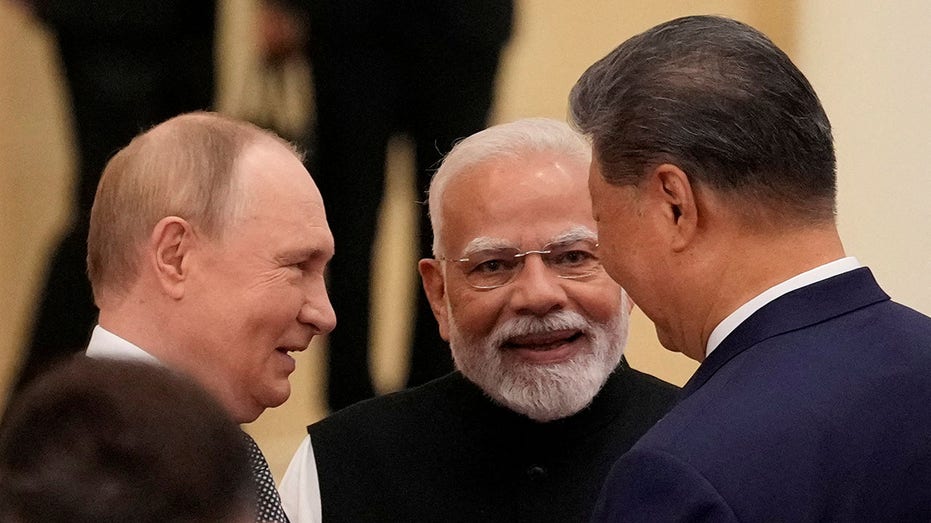 Vladimir Putin, Narendra Modi and Sheikh Jinping