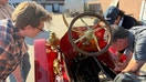 Students work with their instructor, Chris Paulsen, on a 1912 Ford Model T at McPherson College in McPherson, Kansas, on Oct. 15, 2025. - Fox Business News