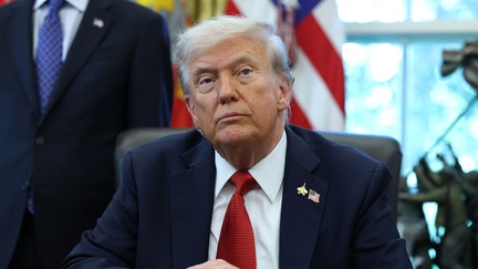 WASHINGTON, DC - OCTOBER 06: U.S. President Donald Trump speaks in the Oval Office at the White House on October 06, 2025 in Washington, DC. Trump and other cabinet secretaries spoke on an executive order that will increase the development and production of Alaska's natural resources.   - Fox Business News
