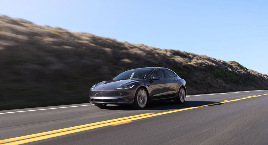 Tesla Model 3 on the road