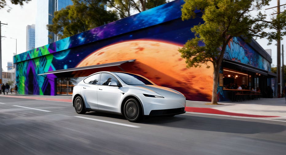 A Tesla Model Y SUV.