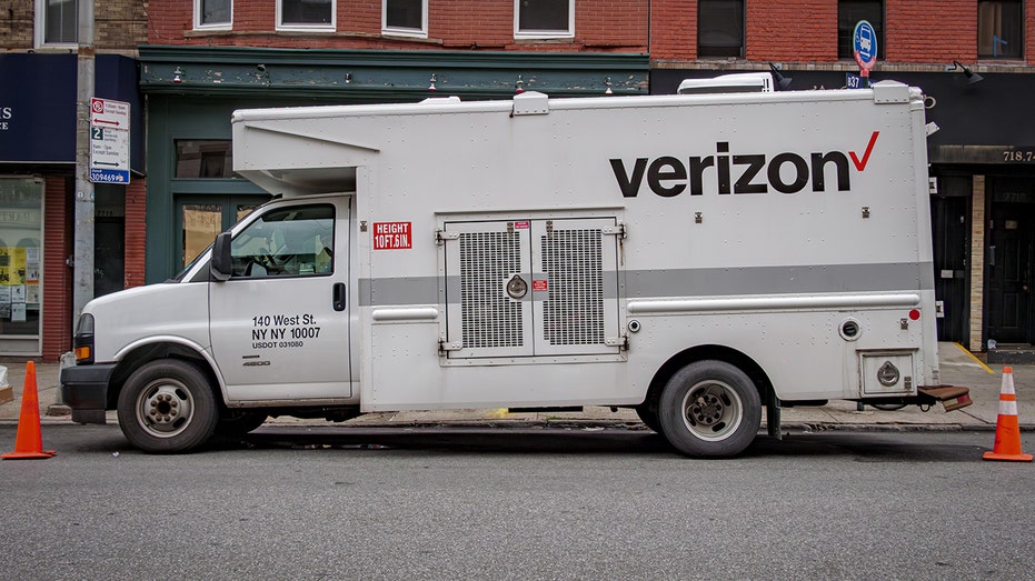 A Verizon service truck seen in Brooklyn