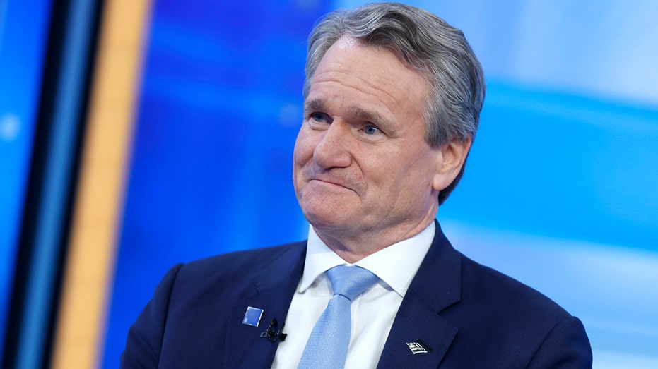 Bank of America CEO Brian Moynihan on TV set