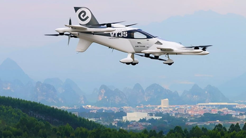 EHang's VT35 seen flying in the sky